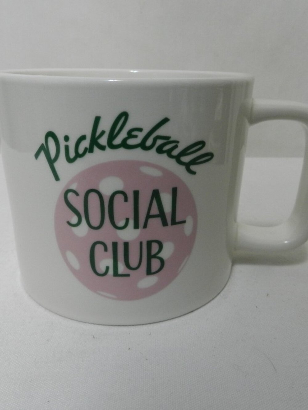 Pickleball Social Club ceramic mug cup dish safe ceramic 16 oz NEW NWT